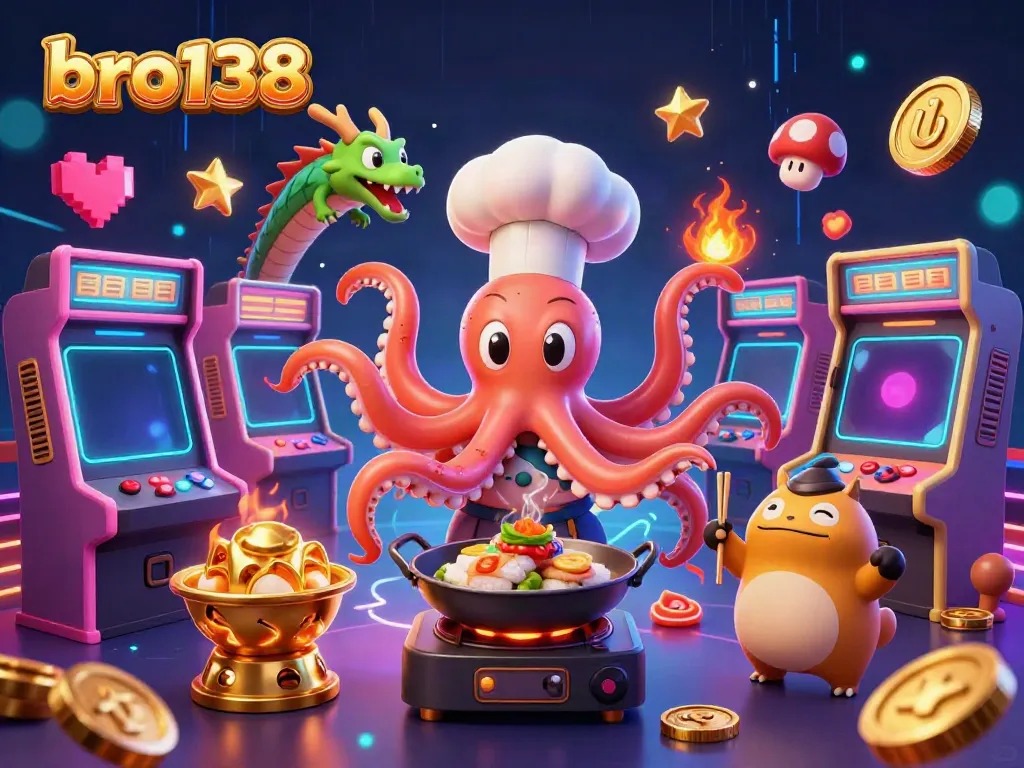 Experience thrilling gameplay at bro138 with vibrant casino characters and dynamic gaming elements