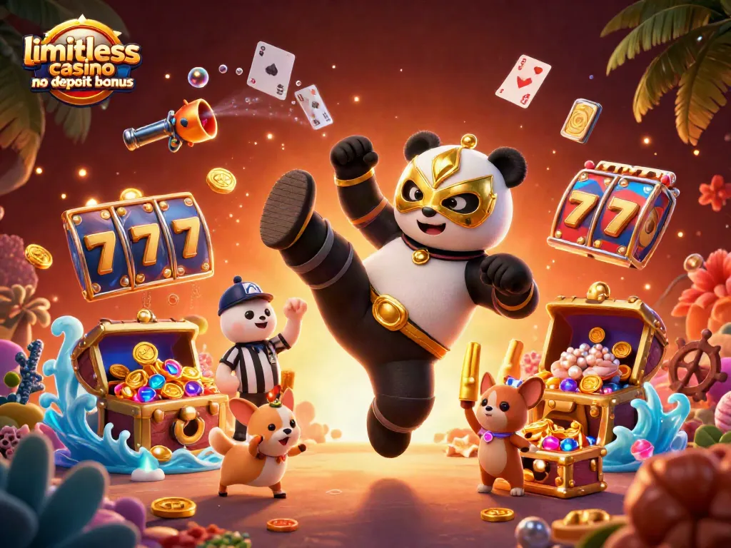 Experience thrilling action with limitless casino no deposit bonus featuring energetic characters in a vivid scene.