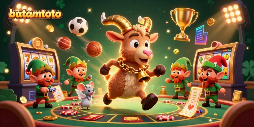 Watch the dynamic holiday-horror casino scene featuring batamtoto with festive characters and vibrant game elements.