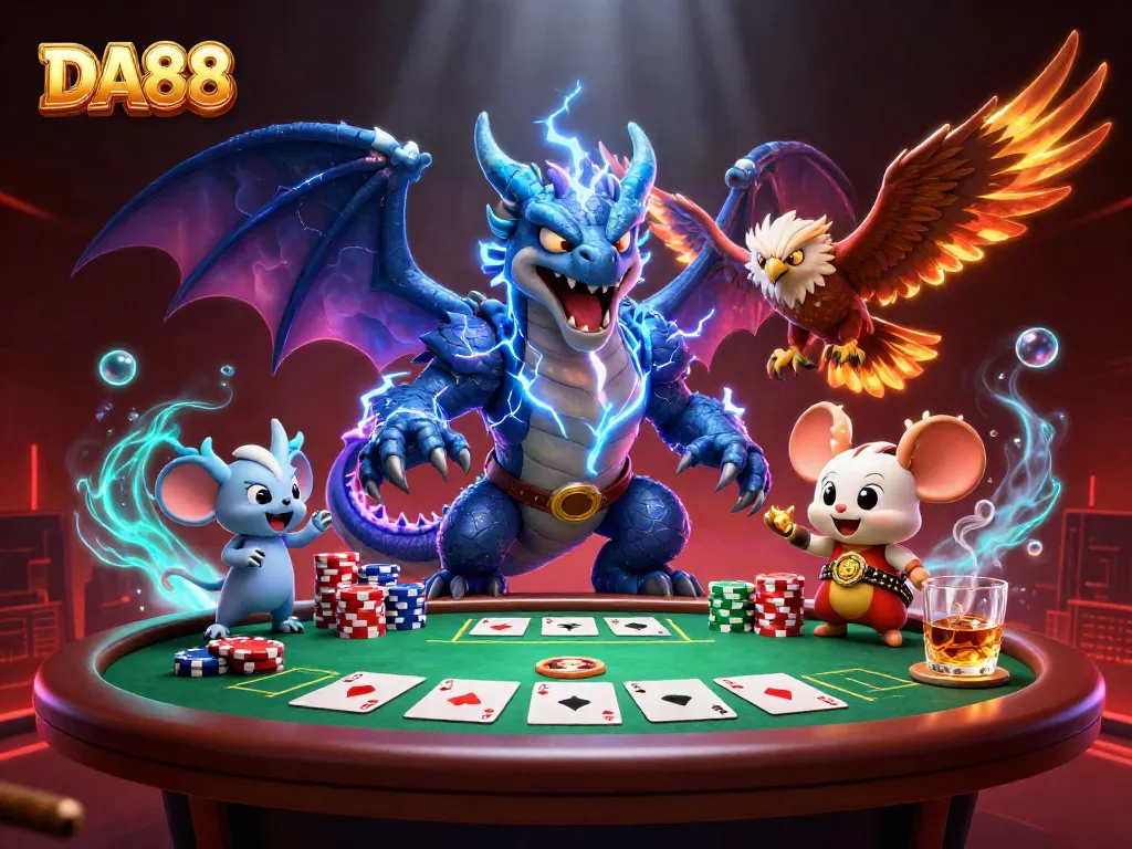 Engage in thrilling gameplay at DA88 with poker action and vibrant gaming atmosphere.