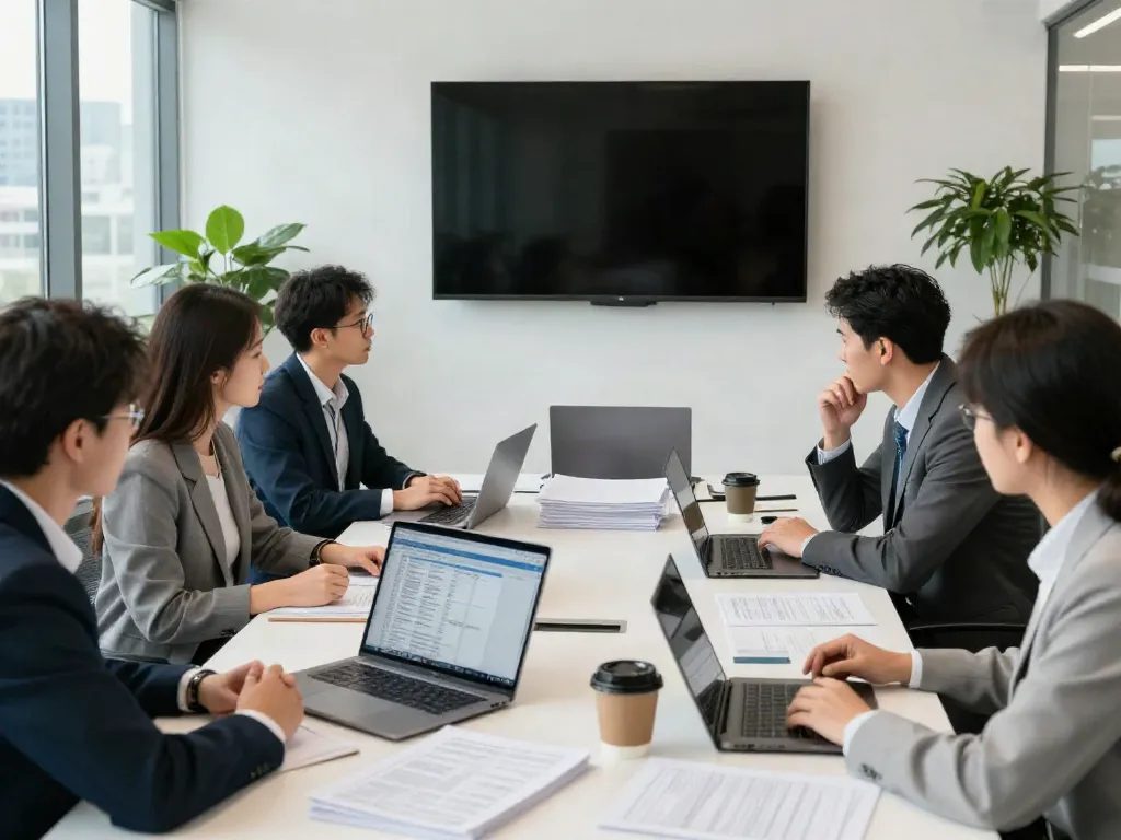Accountant Blacktown team collaborating in a modern office environment.