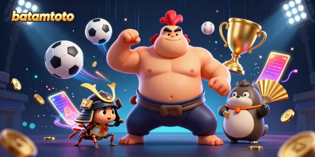 Experience the thrill of batamtoto with vibrant 3D characters and sports elements showcasing dynamic gameplay.