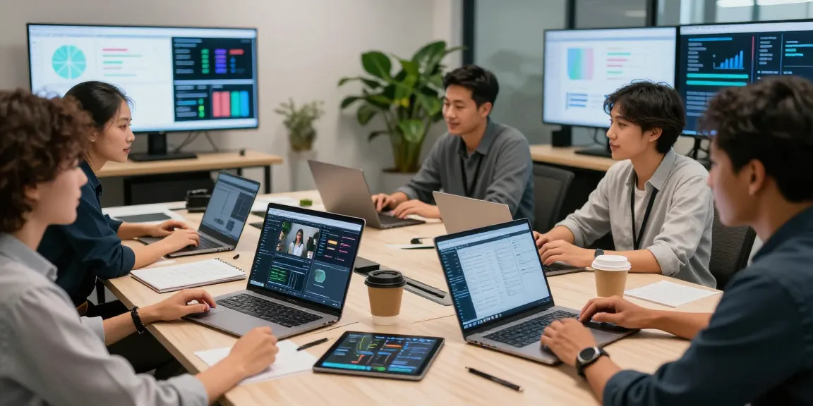 AI image detector team analyzing digital content moderation in a modern office.