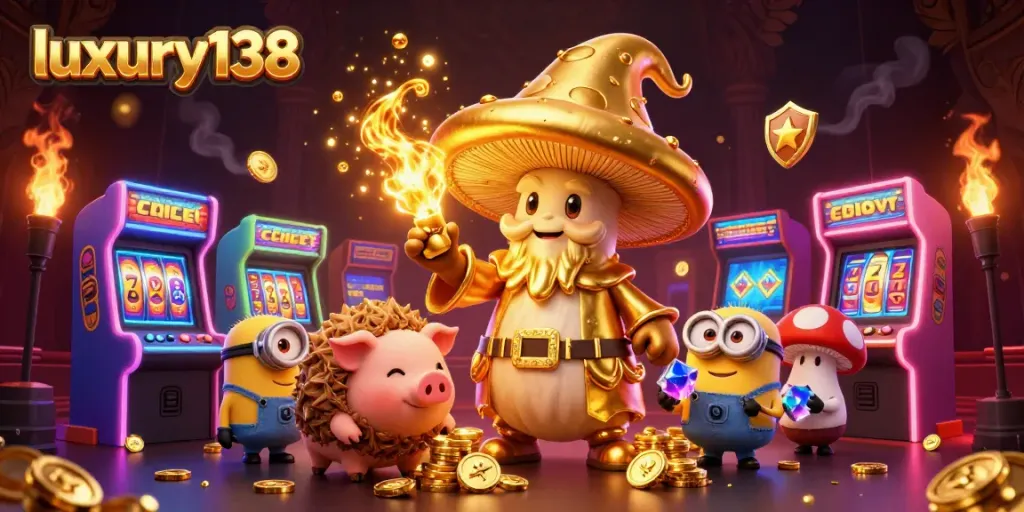 Experience seamless gaming excitement with luxury138 as the golden wizard transforms the casino world.