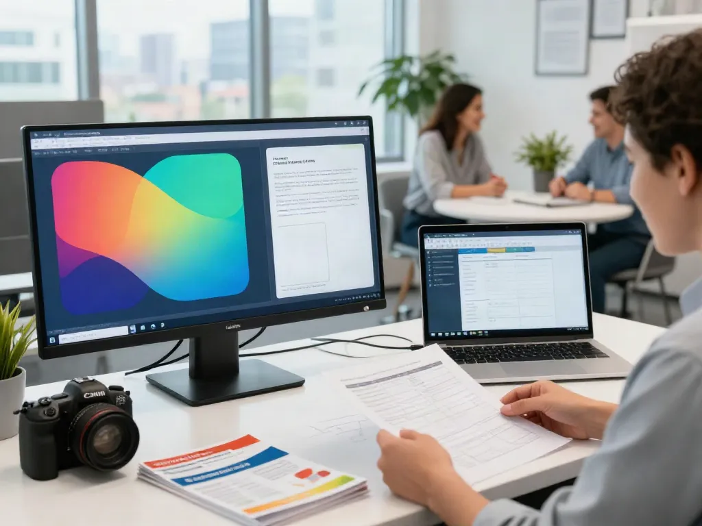 software for starting a tax preparation business in a modern office with a cheerful tax preparer assisting a client