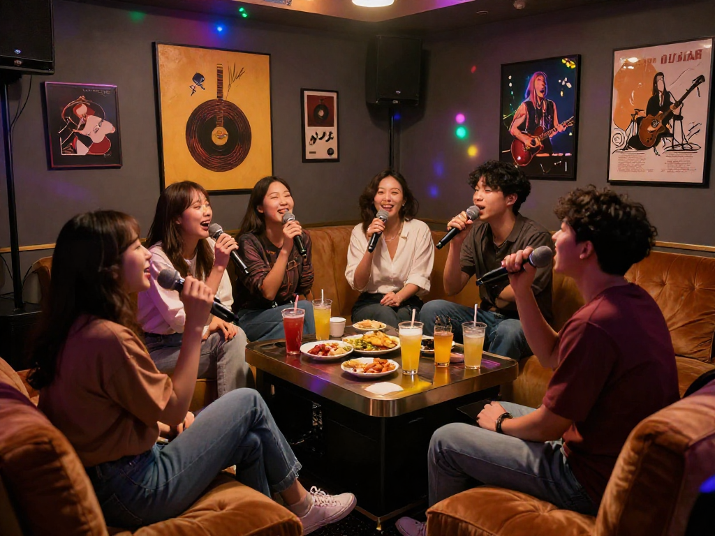 강남 유앤미에서 친구들과 함께 즐기는 즐거운 가라오케 파티