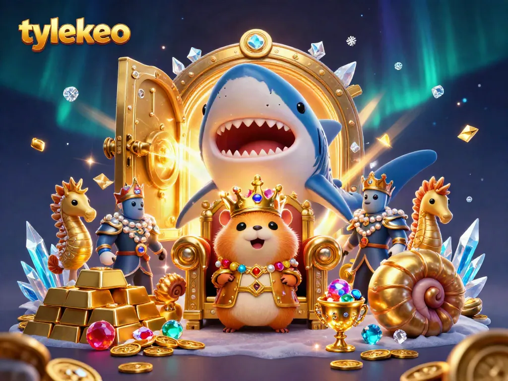 Engage in gambling strategies with tylekeo’s vibrant 3D casino adventure featuring a golden hamster king and treasure.