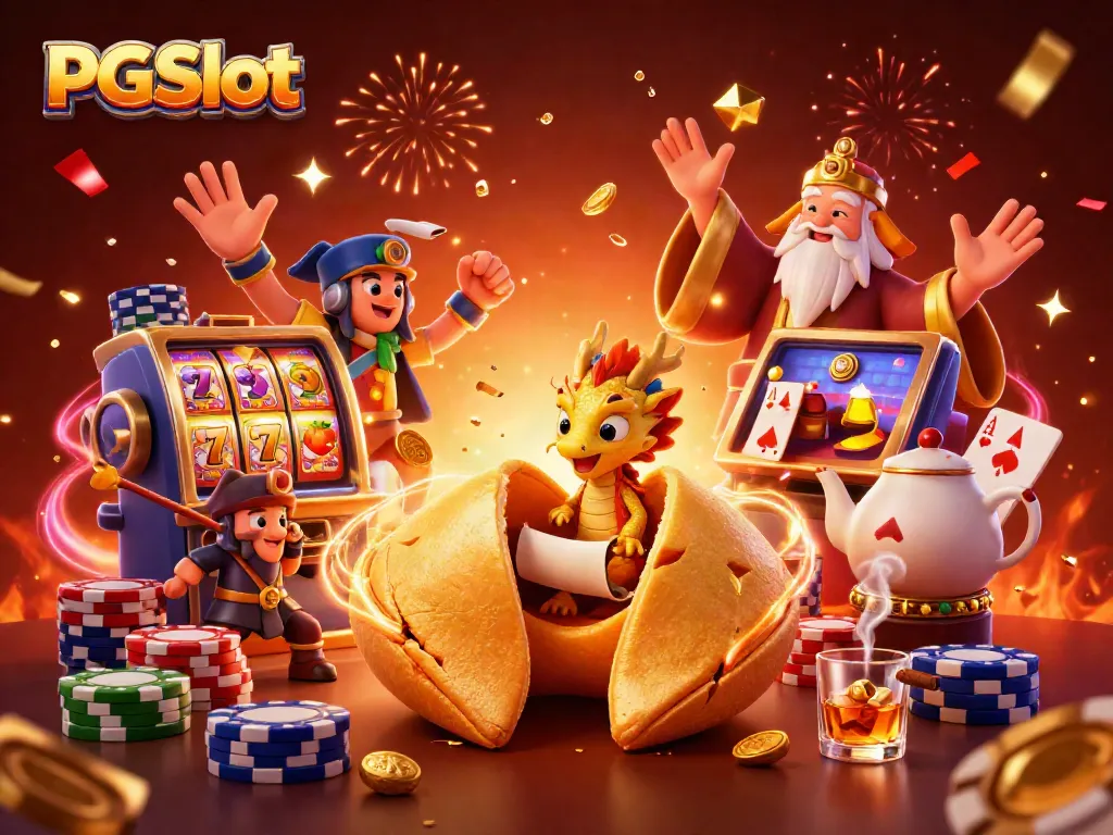 Engage in thrilling PGSlot action with dynamic characters and lively casino elements.