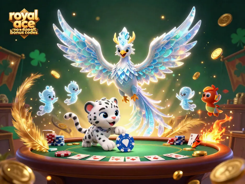 Engage with royal ace no deposit bonus codes through this vibrant casino-themed 3D illustration.