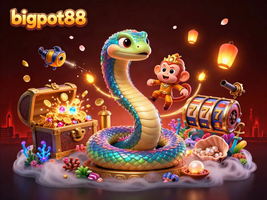 bigpot88 merayakan kemenangan dengan ilustrasi kasino mega penuh warna dan detail