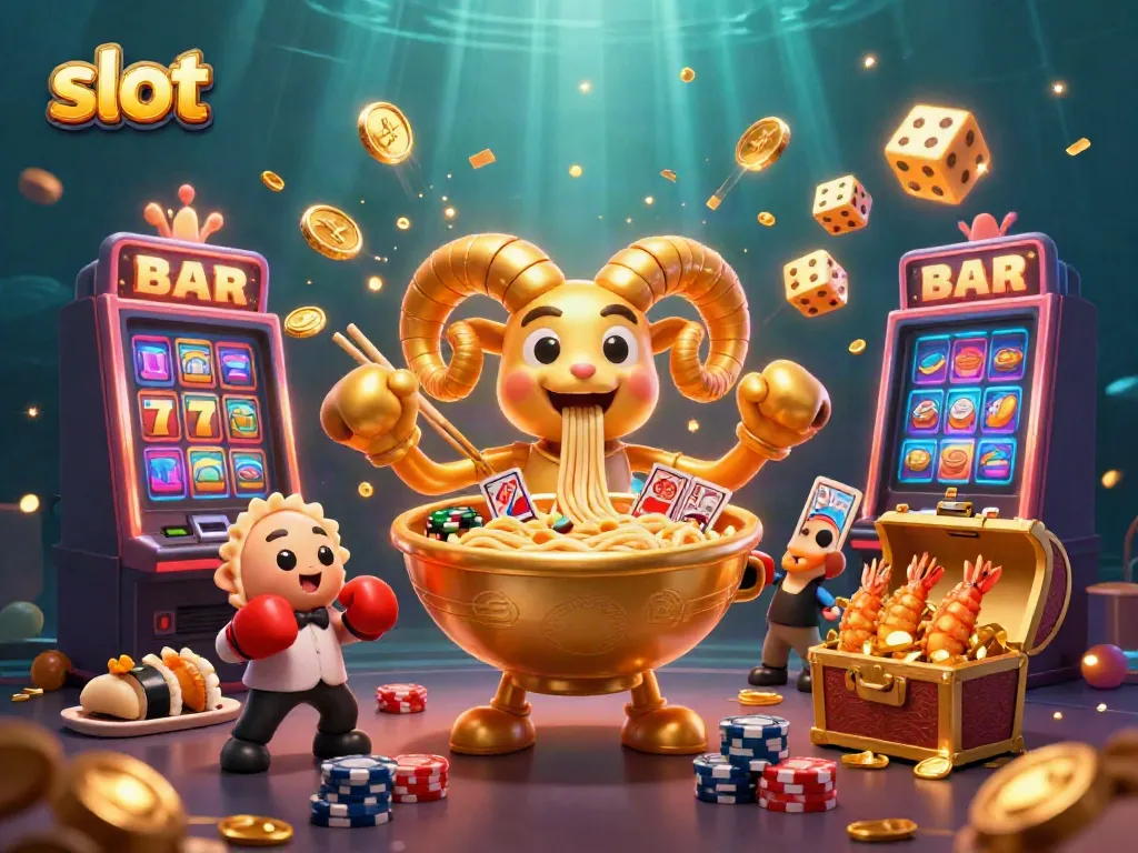Experience thrilling slot action with vibrant characters and lucky symbols bursting with joy.
