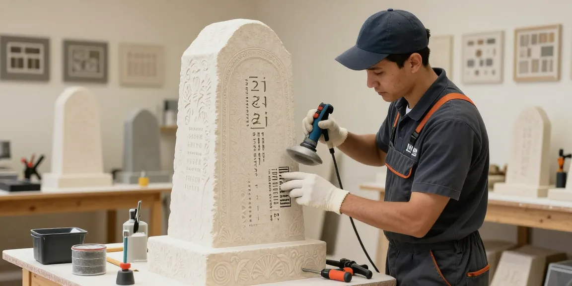 Sandblast stencil used by local contractor for stone monument projects, showcasing quality services from nearby trusted providers.