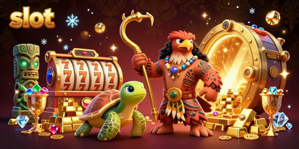 Slot gacor di GWP168 dengan karakter menarik dan elemen jackpot gemerlap.