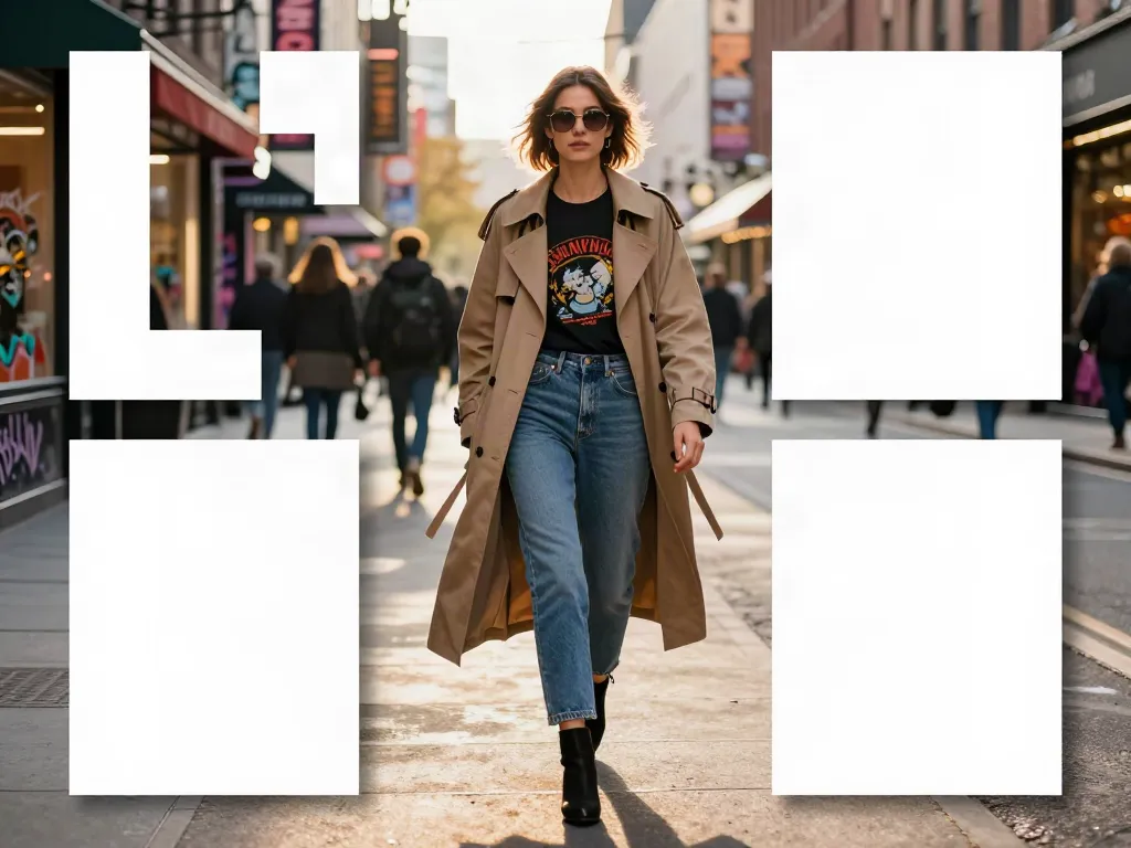 Fashionisk .com stylish urban fashion scene depicting modern outfit in vibrant city environment.