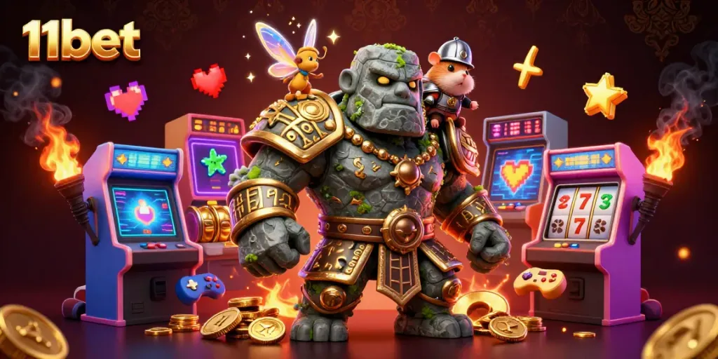 Experience the thrilling world of 11bet with magical characters and vibrant casino elements.