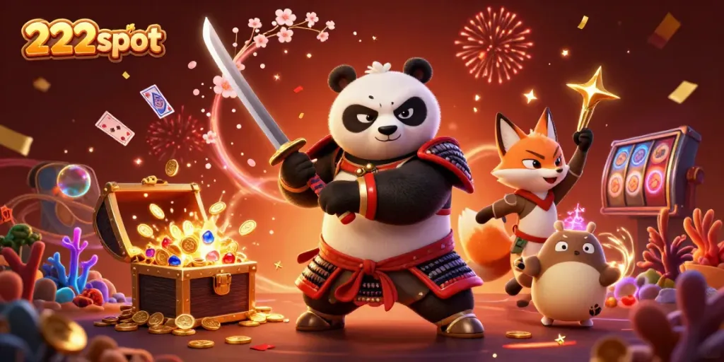 Gambarkan dalam 222slot, panda samurai dan rubah ninja menghasilkan kemenangan dengan slot yang mengesankan.