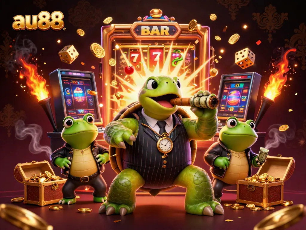 Experience excitement at au88 with a massive jackpot explosion surrounded by colorful casino elements.