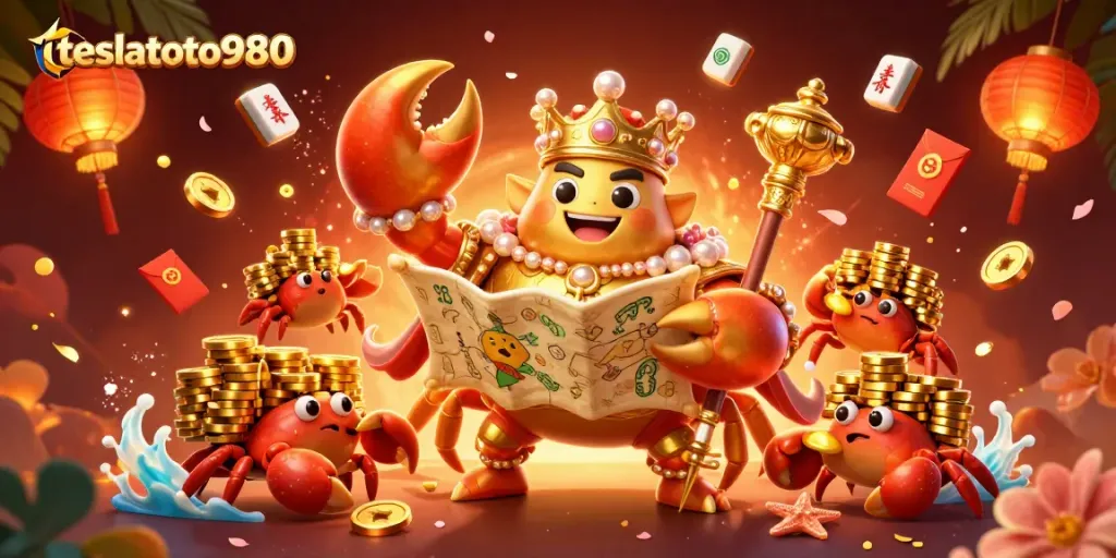 Play fast and win at teslatoto980 with a golden crab emperor and lively casino elements.