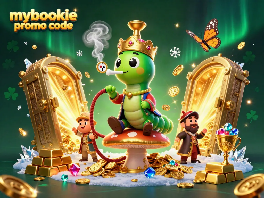 Engage with exclusive bonuses using mybookie promo code in a vibrant casino-themed illustration.