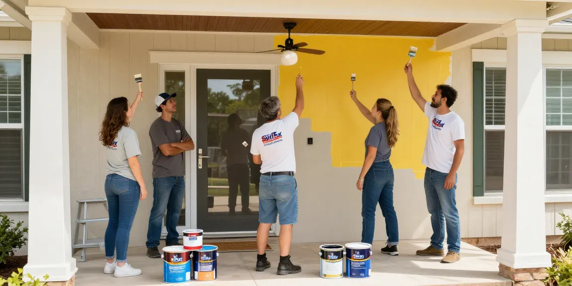 Reliable spraytexpainting service from trusted local contractors providing professional home painting.