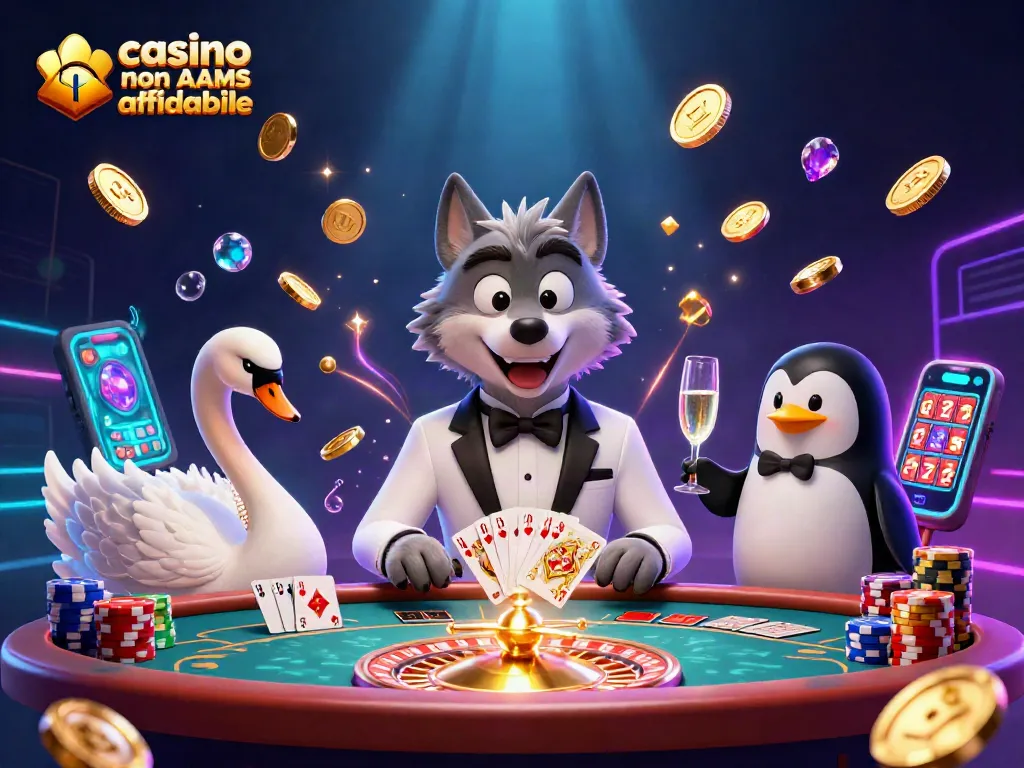 I giocatori nel casino non AAMS affidabile tra fiches colorate e vincite, atmosfera festiva di gioco d’azzardo.