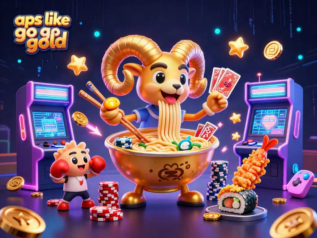 Experience slots and jackpot fun with apps like go go gold in this vibrant, animated casino scene.