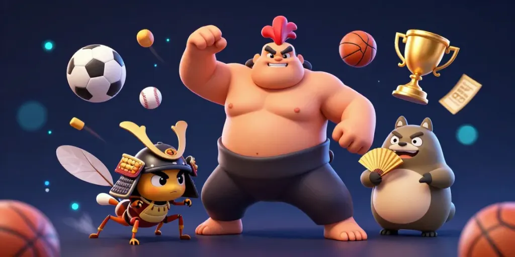 Experience the energetic OK9 gaming world with powerful characters and dynamic sports elements.