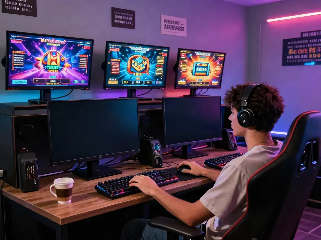 Experience engaging psgslot online gaming with a modern setup, vibrant graphics, and a comfortable player.
