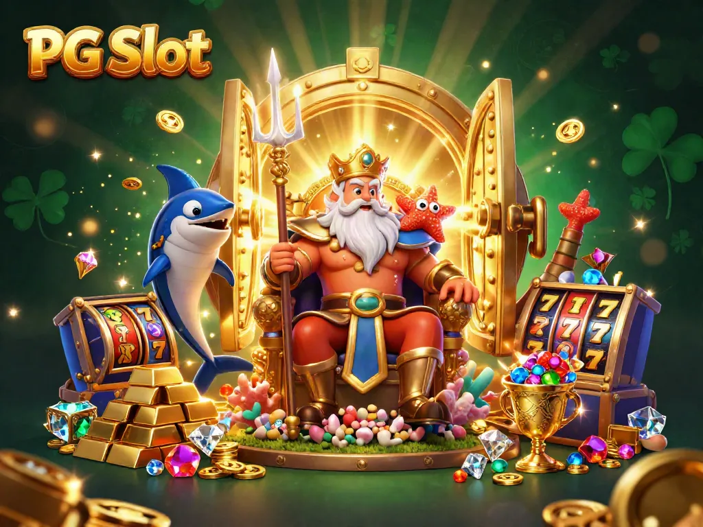 Menangkan PG Slot dengan simbol keberuntungan dan harta karun yang berkilauan.
